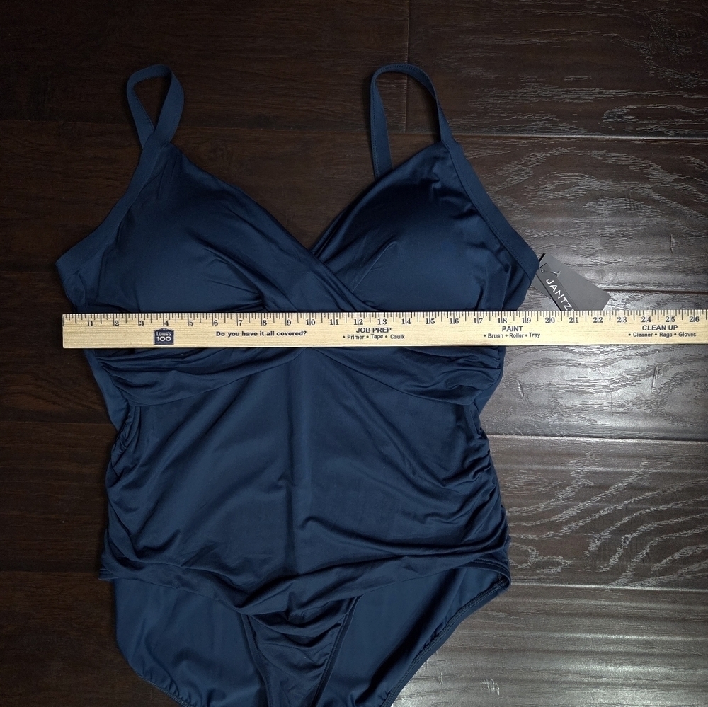 New Jantzen Blue One Piece Swimsuit Size 22 - Picture 13 of 13